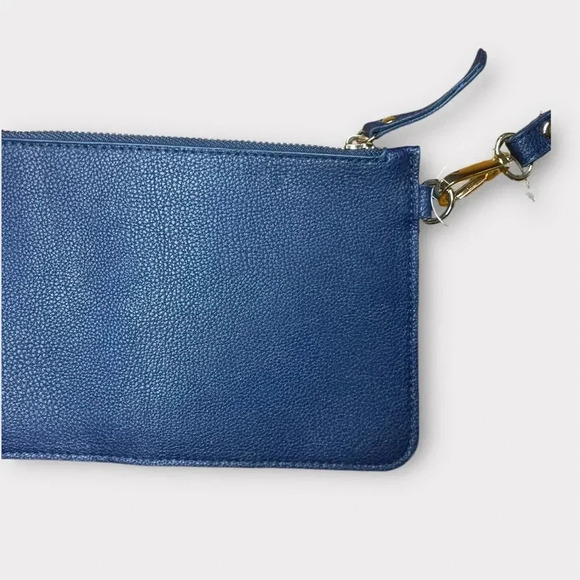 New PANDORA x Disney Mickey & Minnie Mouse Gold Navy Blue Wristlet Pouch Magical - Picture 9 of 12